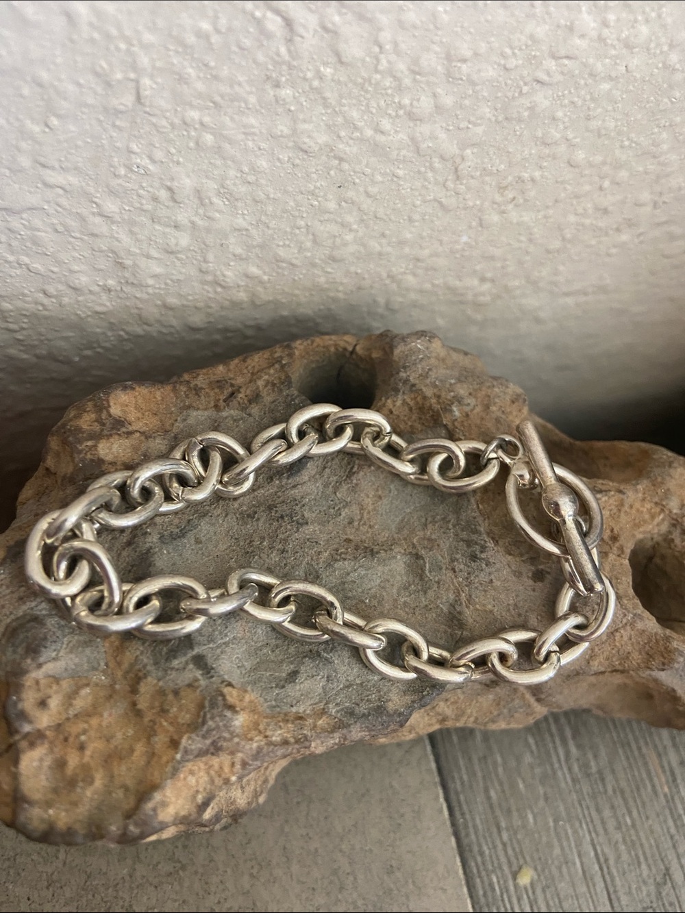 5/$10❤️❤️❤️Vintage Silver Tone Alloy Chain Link Bracelet